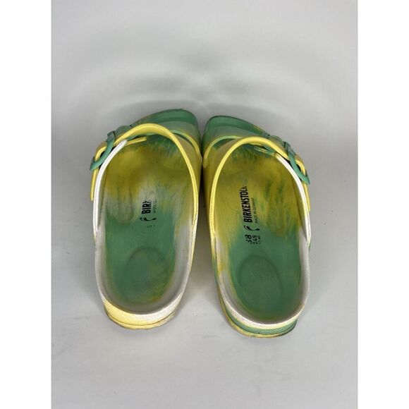 Birkenstock Sandals Slides Double Strap Buckle Women Size 38 US 7 Green - Picture 6 of 14